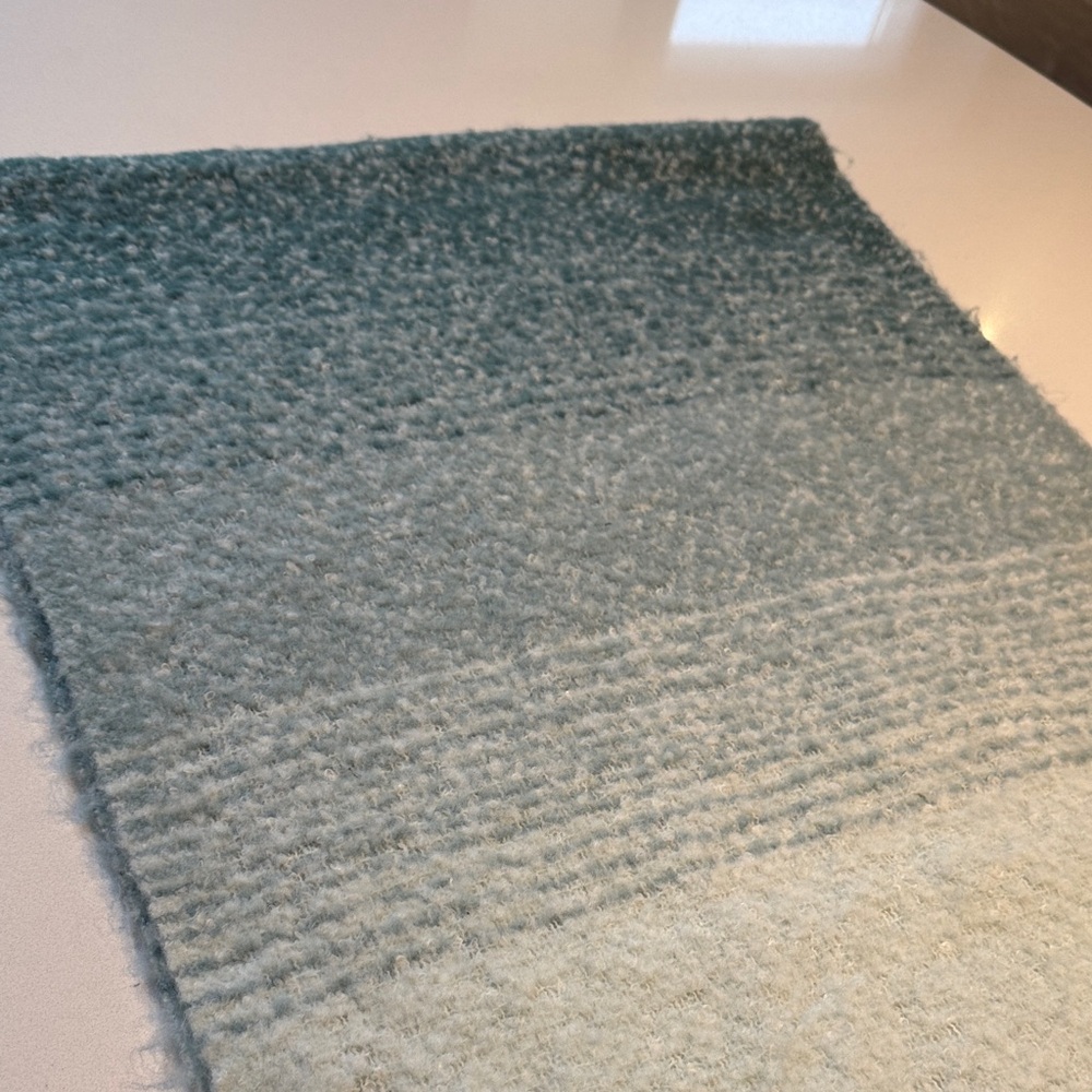 Mer-Sea Fringe Blanket Scarf, Ombré Teal, Soft Cozy Travel Wrap, OS - Picture 7 of 7